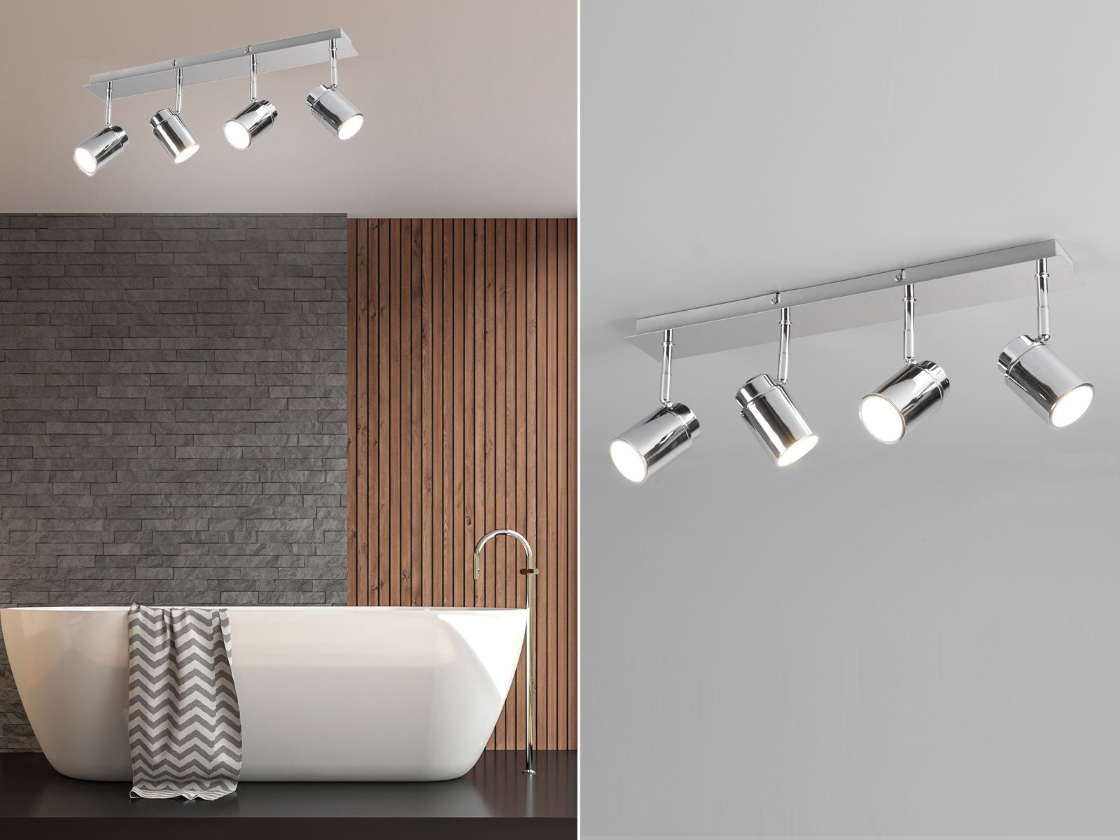 TRIO Leuchten LED Deckenstrahler, Dimmfunktion, LED wechselbar, Warmweiß, i günstig online kaufen