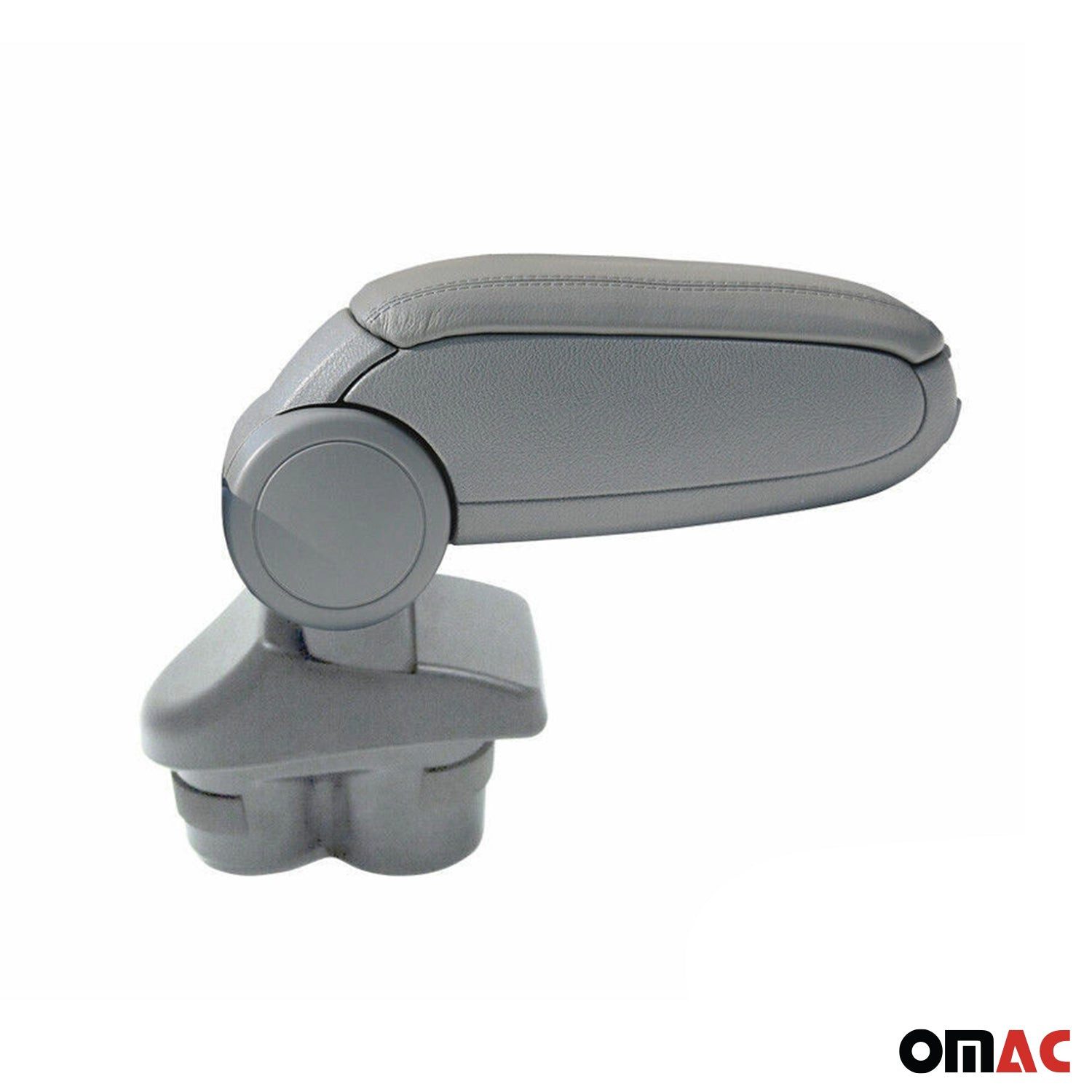 OMAC Armlehne Mittelarmlehne für Opel Corsa 2015-2019 PU-Leder ABS Grau, Langlebig,Multifunktional,Einfache Installation