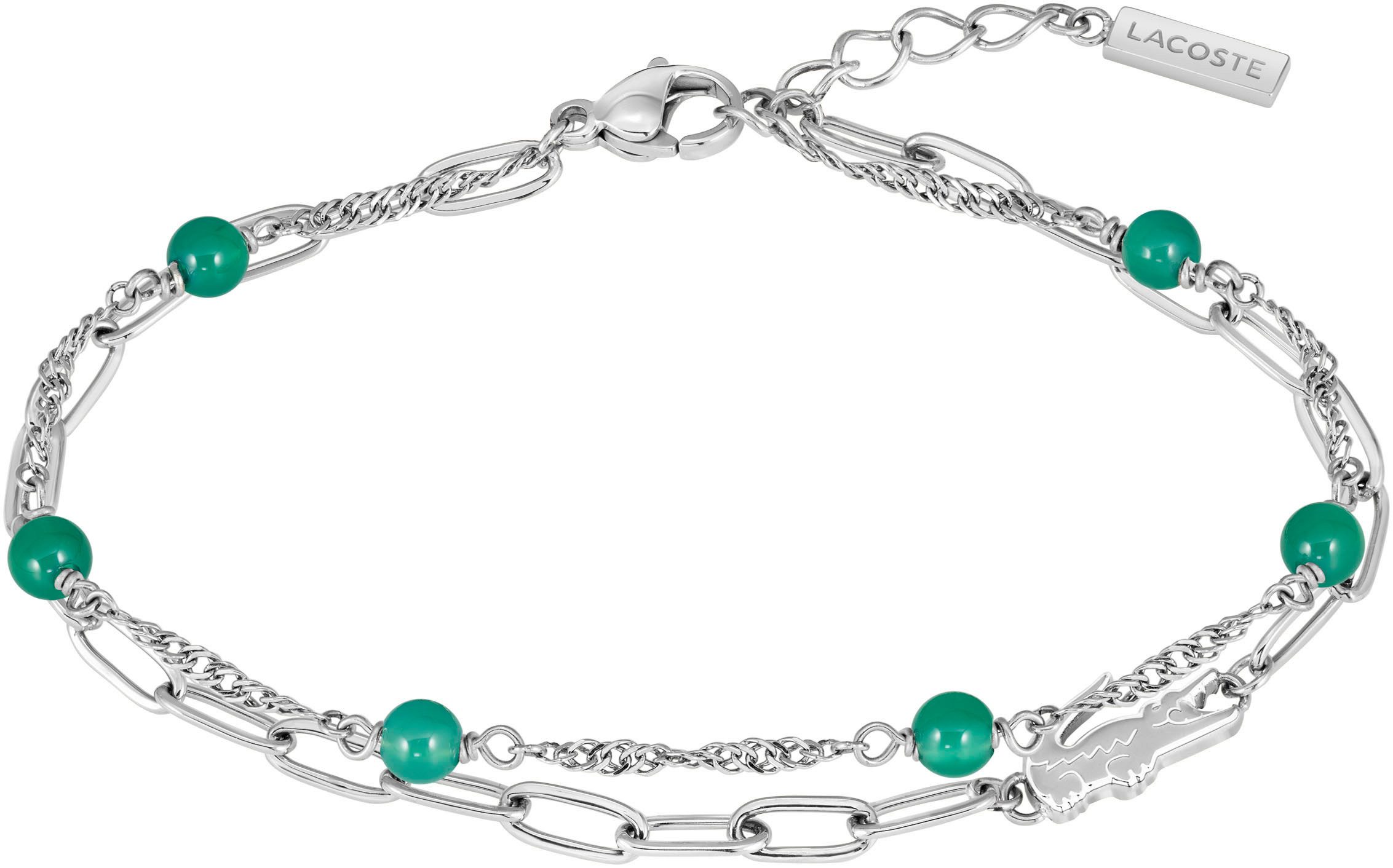 Lacoste Gliederarmband DEVA, 2040457, 2040458, mit Agate oder Onyx