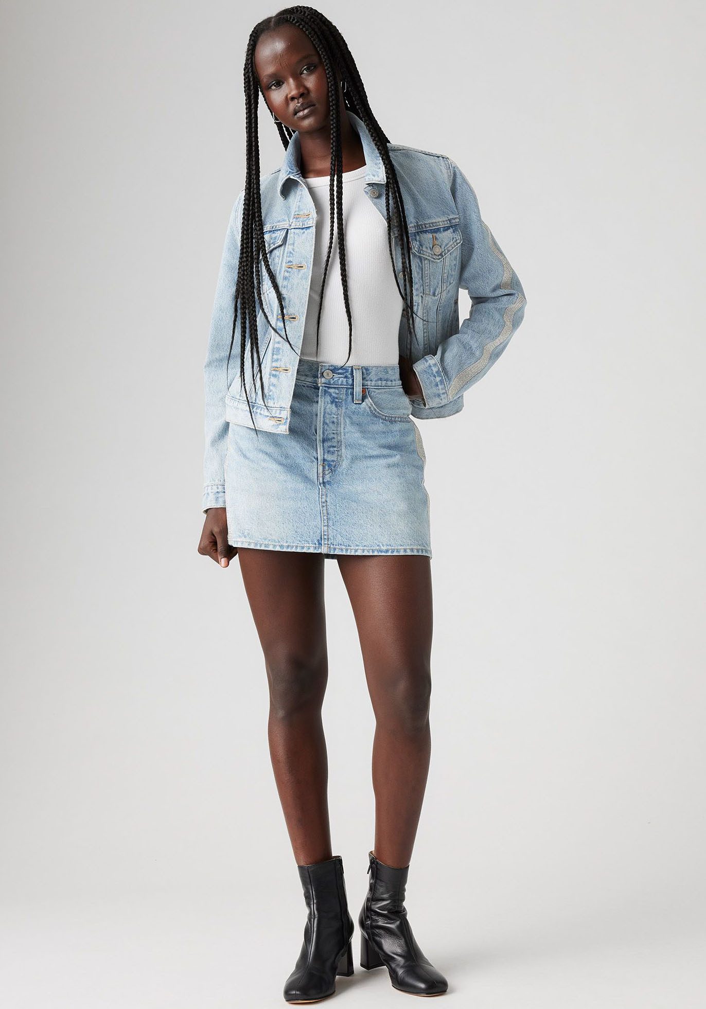 Levi's® Jeansrock ICON SKIRT mit Glitzerdetails an Seitennähten – Bild 5 von 5