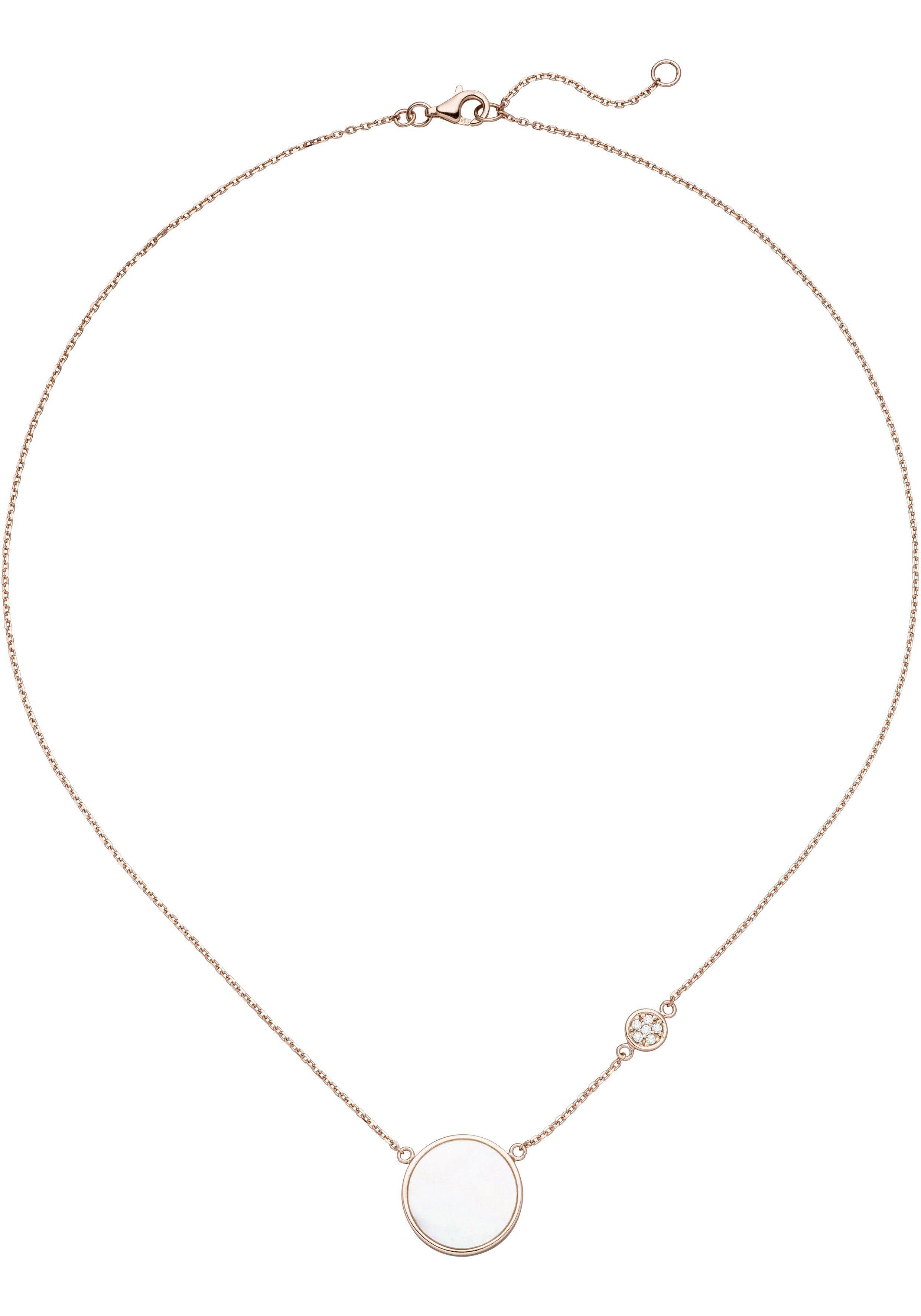 JOBO Collier, 925 Silber roségold vergo...