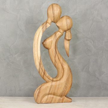 Oriental Galerie Dekofigur Figur Abstrakt Paar Couple Holz 50 cm (1 St), geschnitzt, Holzdeko, Kunstfigur, Skulptur, Kunstobjekt