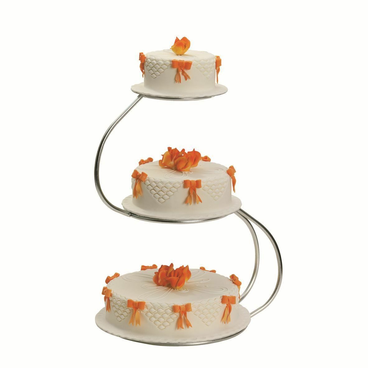Schneider GmbH Tortenständer Kuchenständer Hochzeitstortenständer Etagere diverse Designs, Chrom, (3-tlg)
