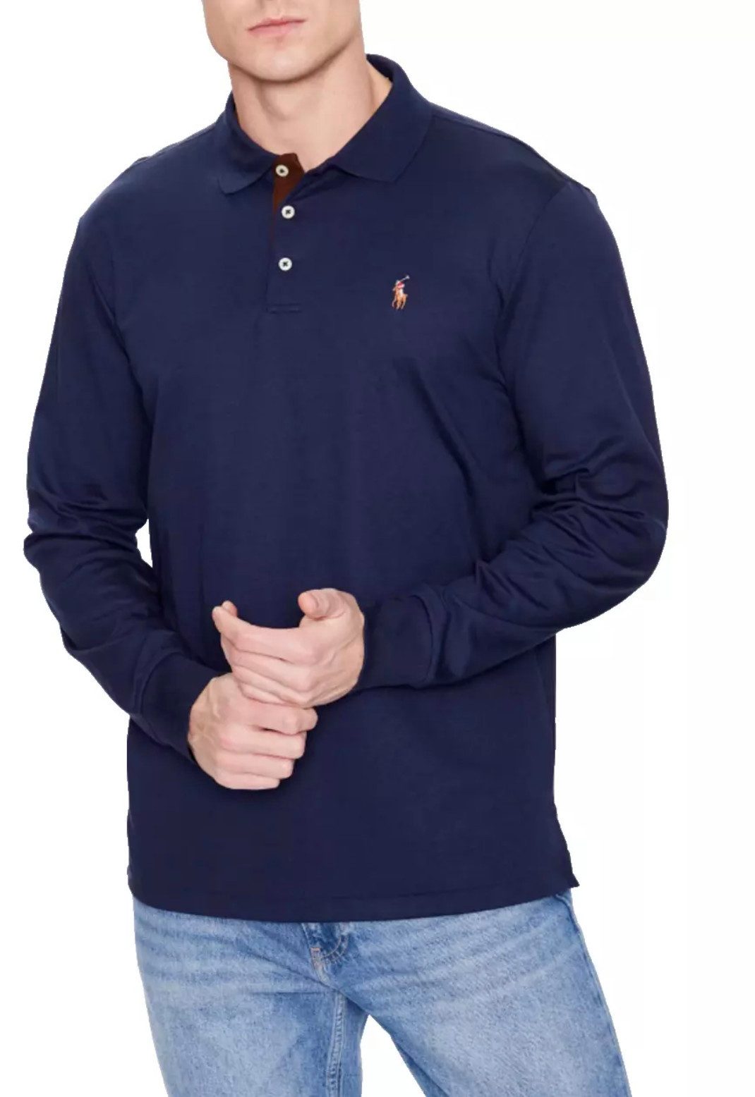 Polo Ralph Lauren Langarm-Poloshirt Luxury Pima günstig online kaufen