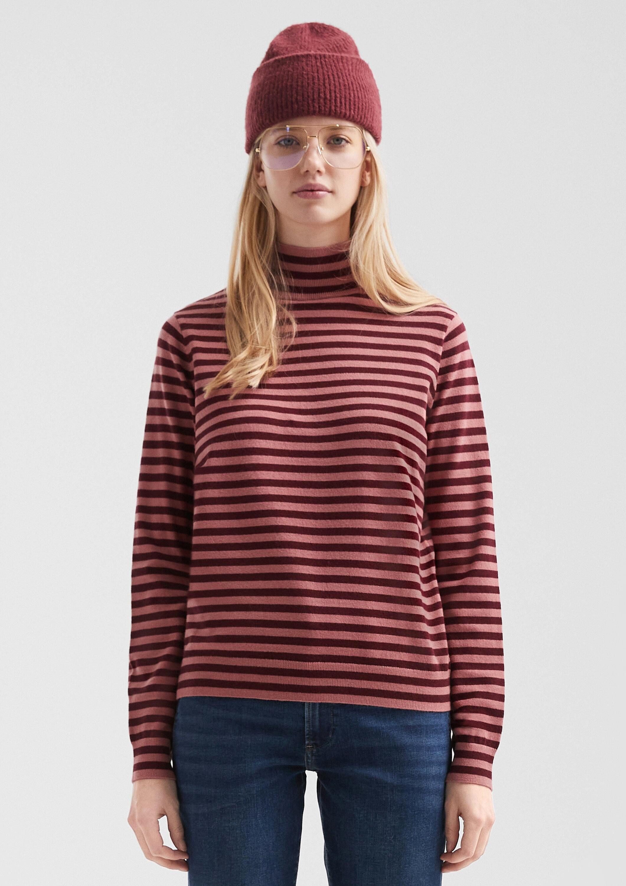 QS Longpullover Strickpullover Pullover mit Stehkragen günstig online kaufen