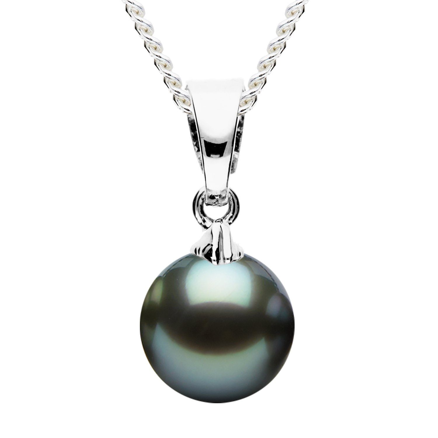 LÖB Kette mit Anhänger »Kette 925 Silber mit Perlenanhänger Perle