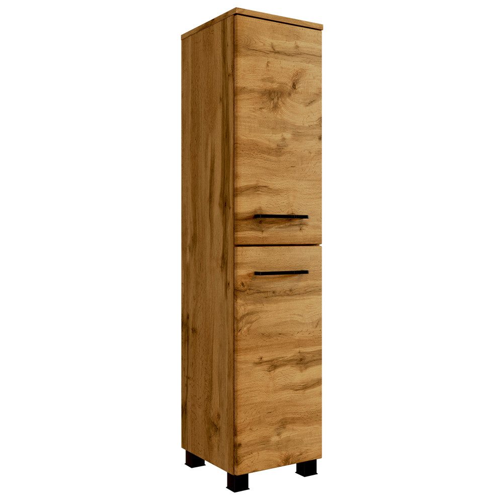 Lomadox Midischrank MORISSON-03 Wotan Eiche Nb. stehend und hängend einsetzbar 30/130/35 cm