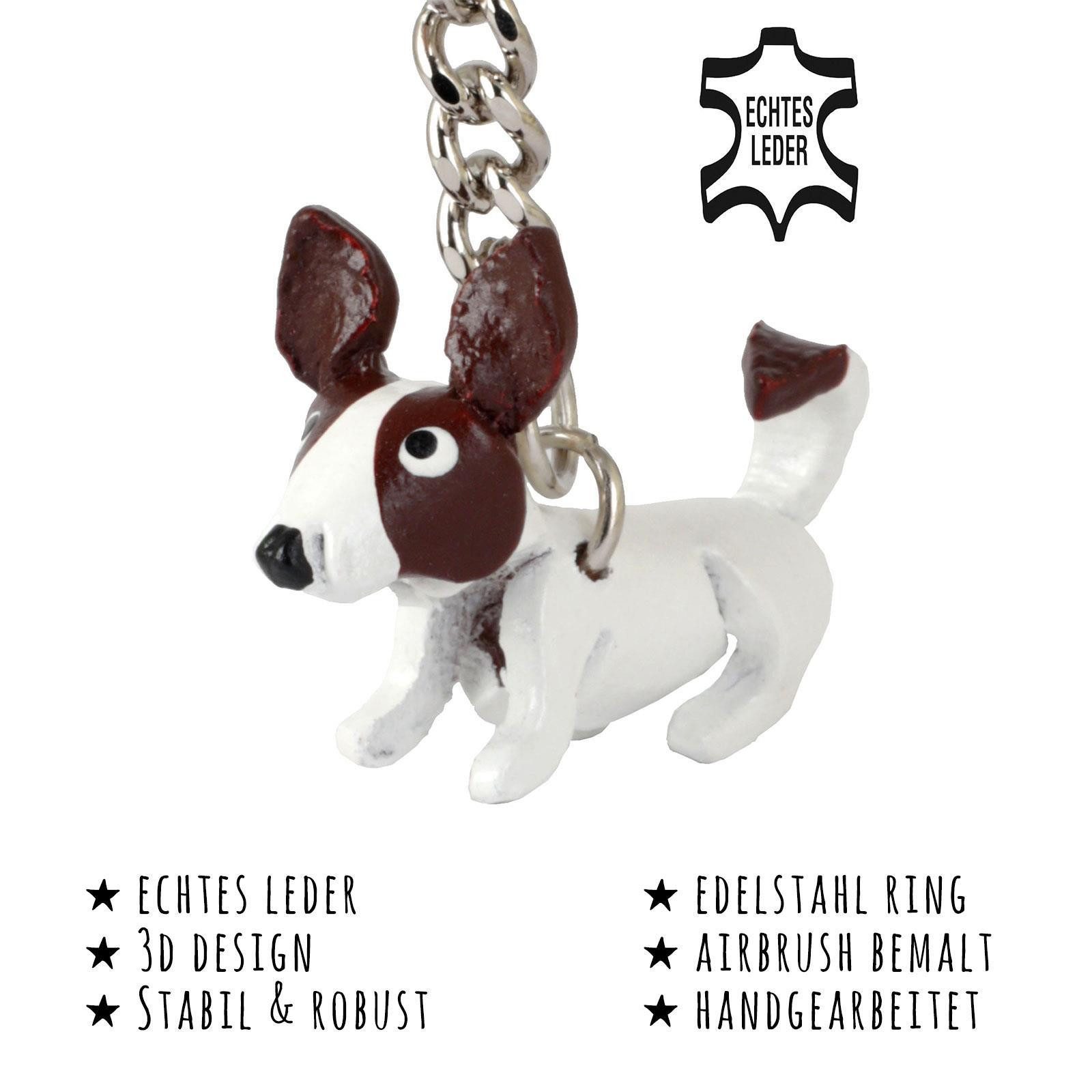 Monkimau Schlüsselanhänger Set Jack Russell Terrier Schlüsselanhänger aus Leder