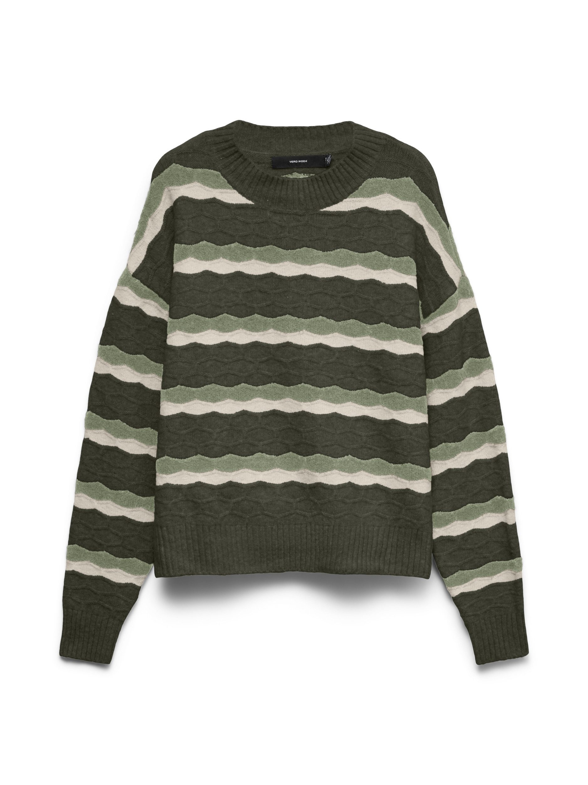 Vero Moda Longpullover VMBOOM BUBBLE LS O-NECK PULLOVER BO 186323004 Forest Nig