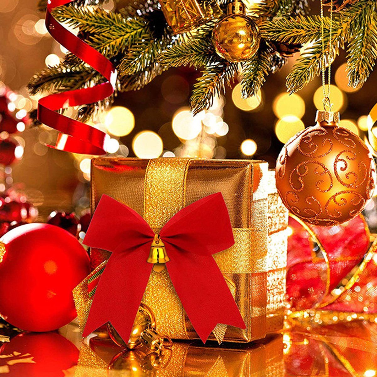 Weihnachtsschleifen,Zuckertüten,für Jormftte Rot Geschenkverpackungen Weihnachtsbaumschleife