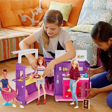 Mattel® Puppen Fahrzeug Mattel GMW07 - Barbie - You can be anything - Food-Truck, Fahrzeug Spielset, 30 Teile