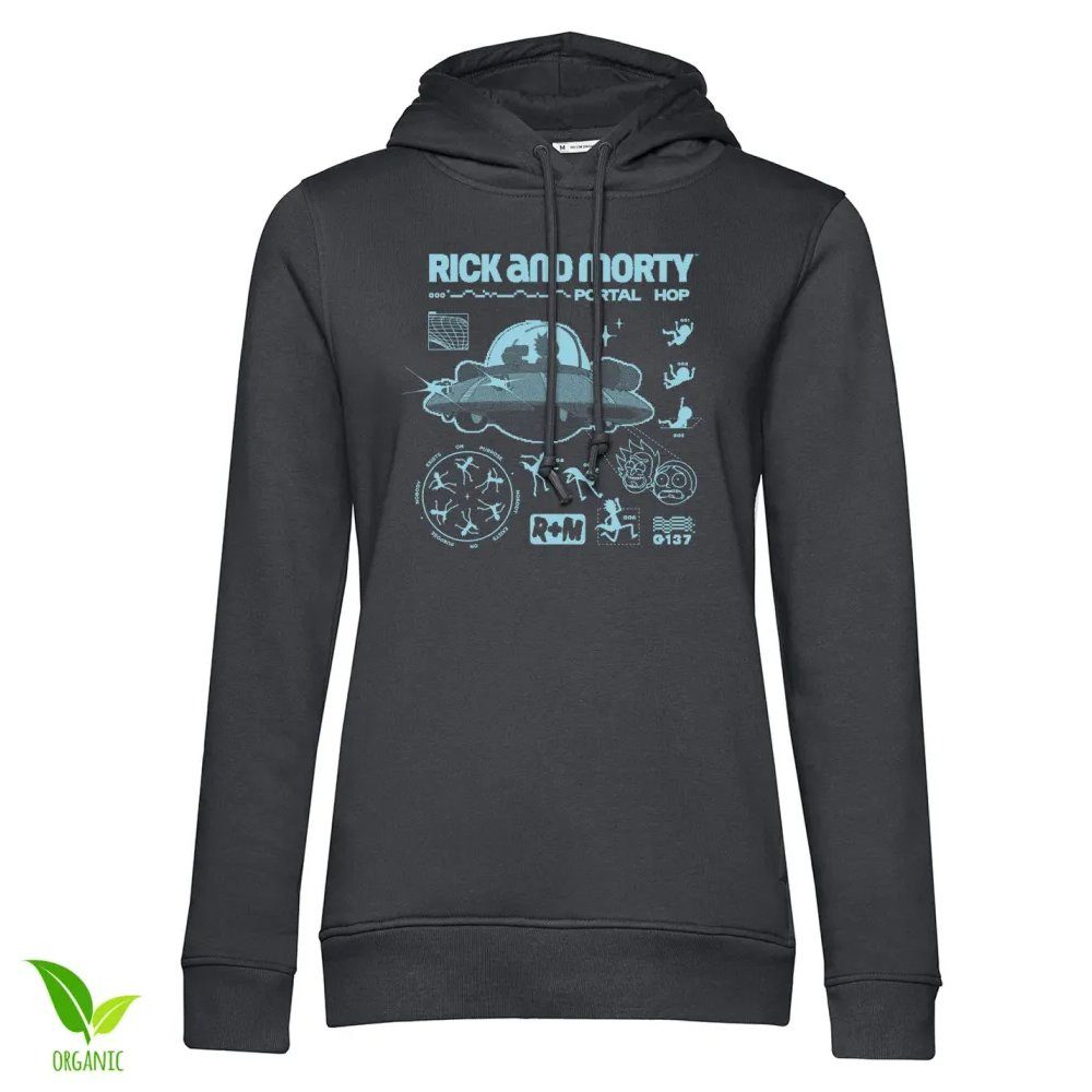 Rick and Morty Hoodie Portal Hop Girly Hoodie