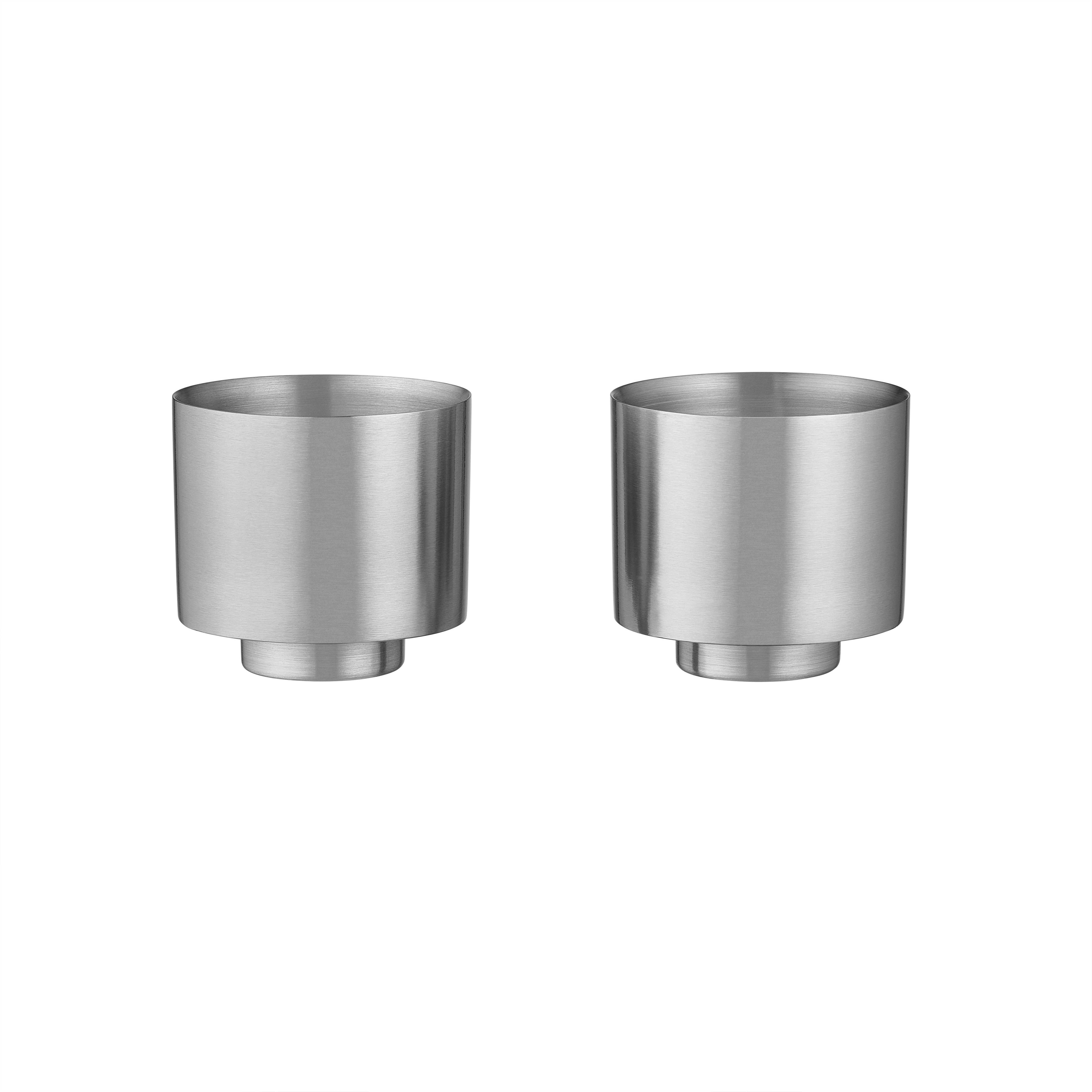 blomus Tasse 2er Set -MAKOTO STEEL- Kaffeetasse, Espressotasse, Teetasse, 2-tlg., doppelwandig, thermofunktion, zeitloser Edelstahl