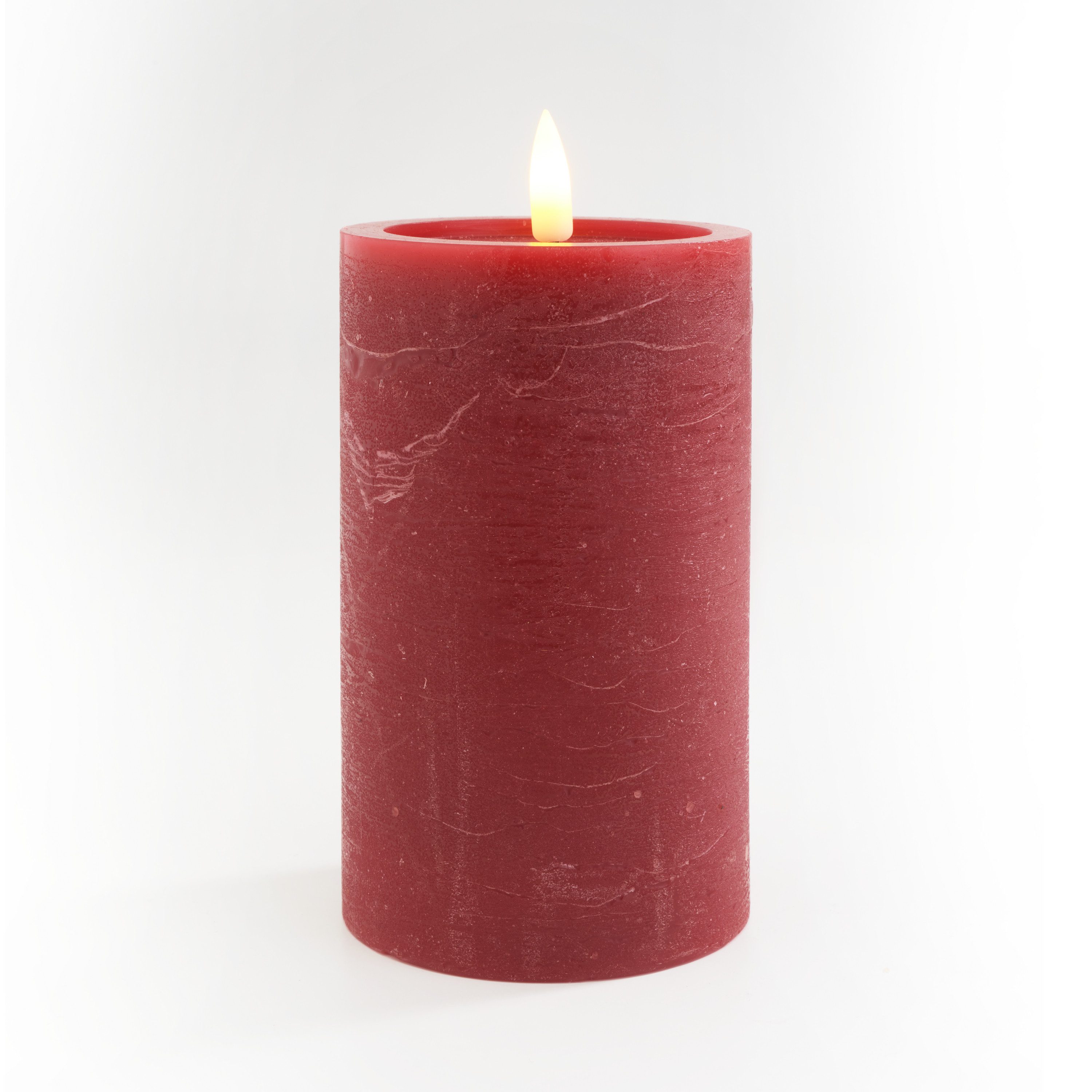 Stumpenkerze LED-Echtwachs Kerze, 12,5 x 7,5 cm mit Timer 6/18 Std. günstig online kaufen