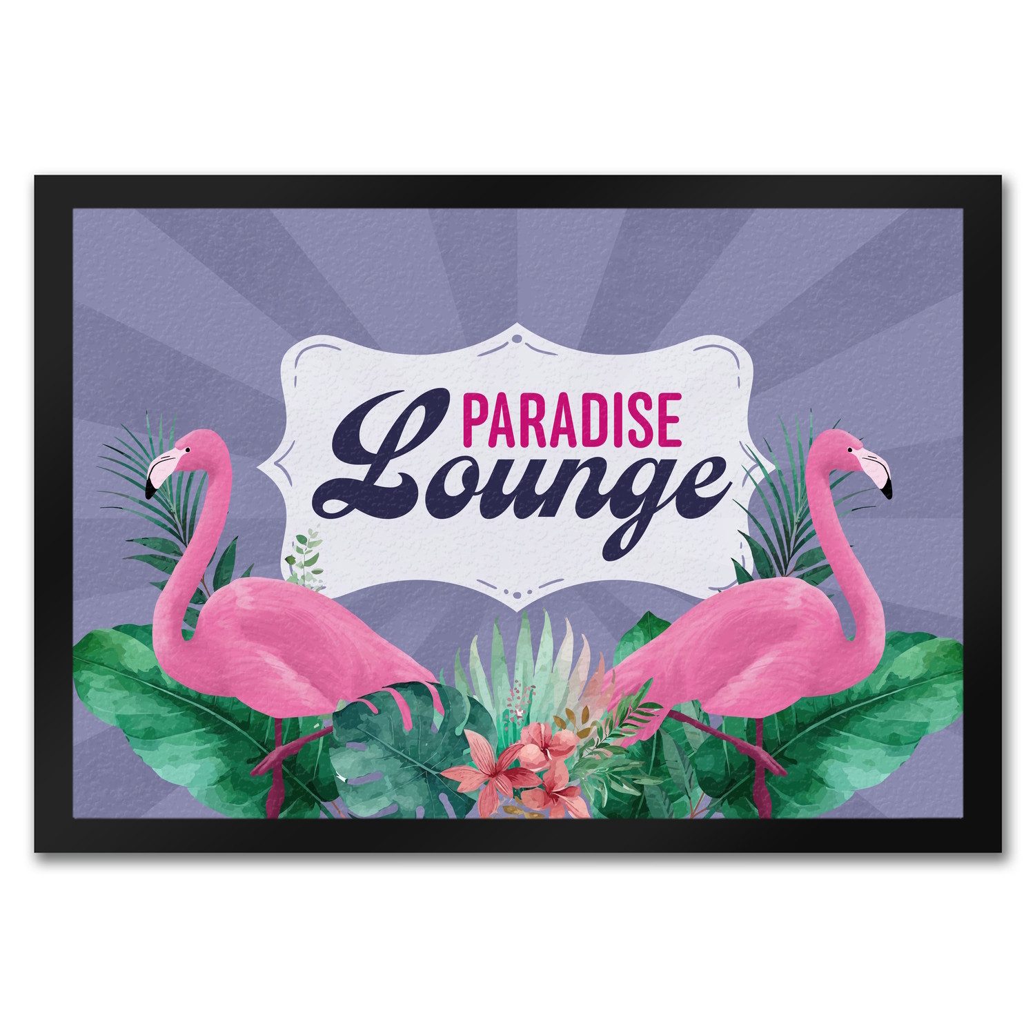 speecheese Fußmatte Paradise Lounge Flamingo Fußmatte in 35x50 cm im tropischen Stil