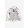 Grey Waistcoat, White Shirt & Tie Set