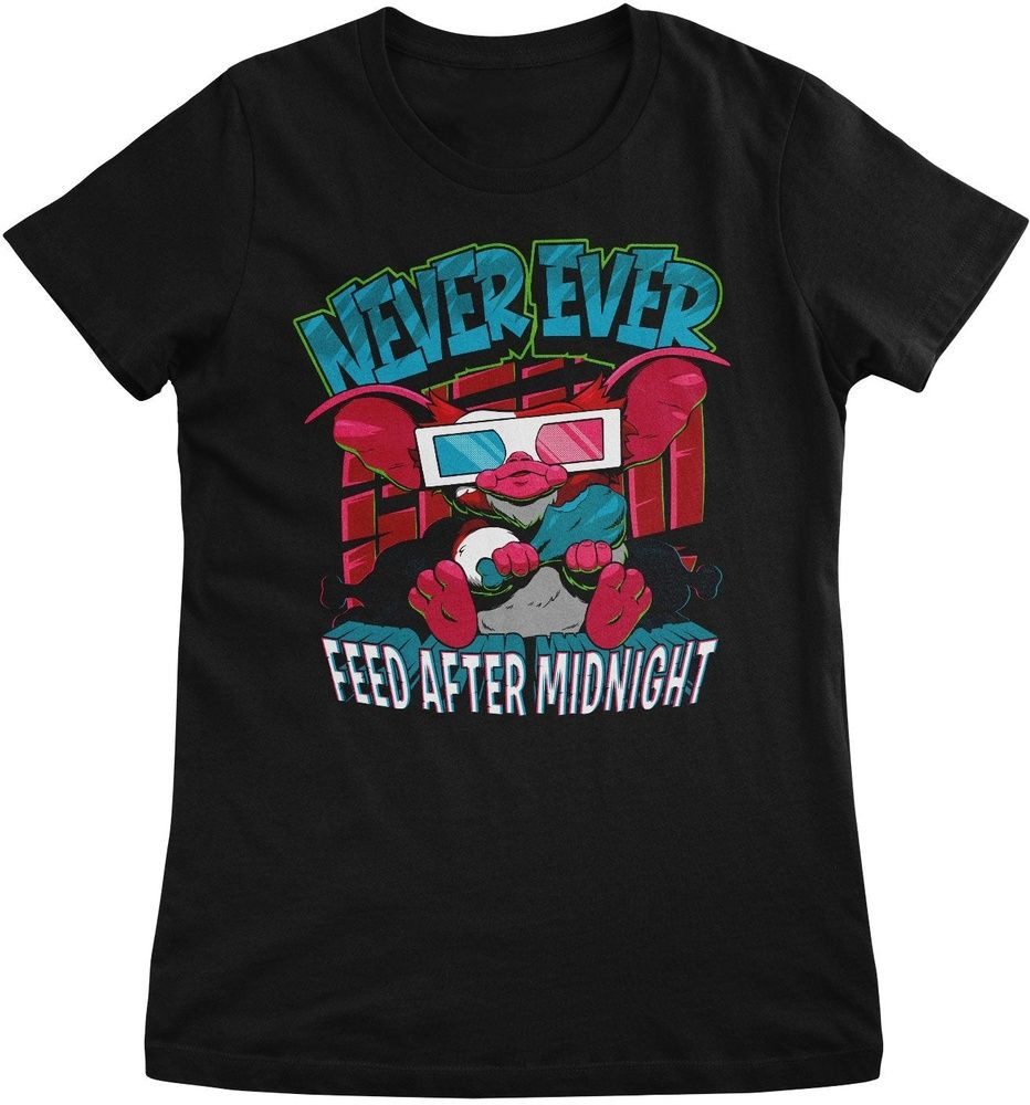 Gremlins T-Shirt Never Feed After Midnight Girly Tee