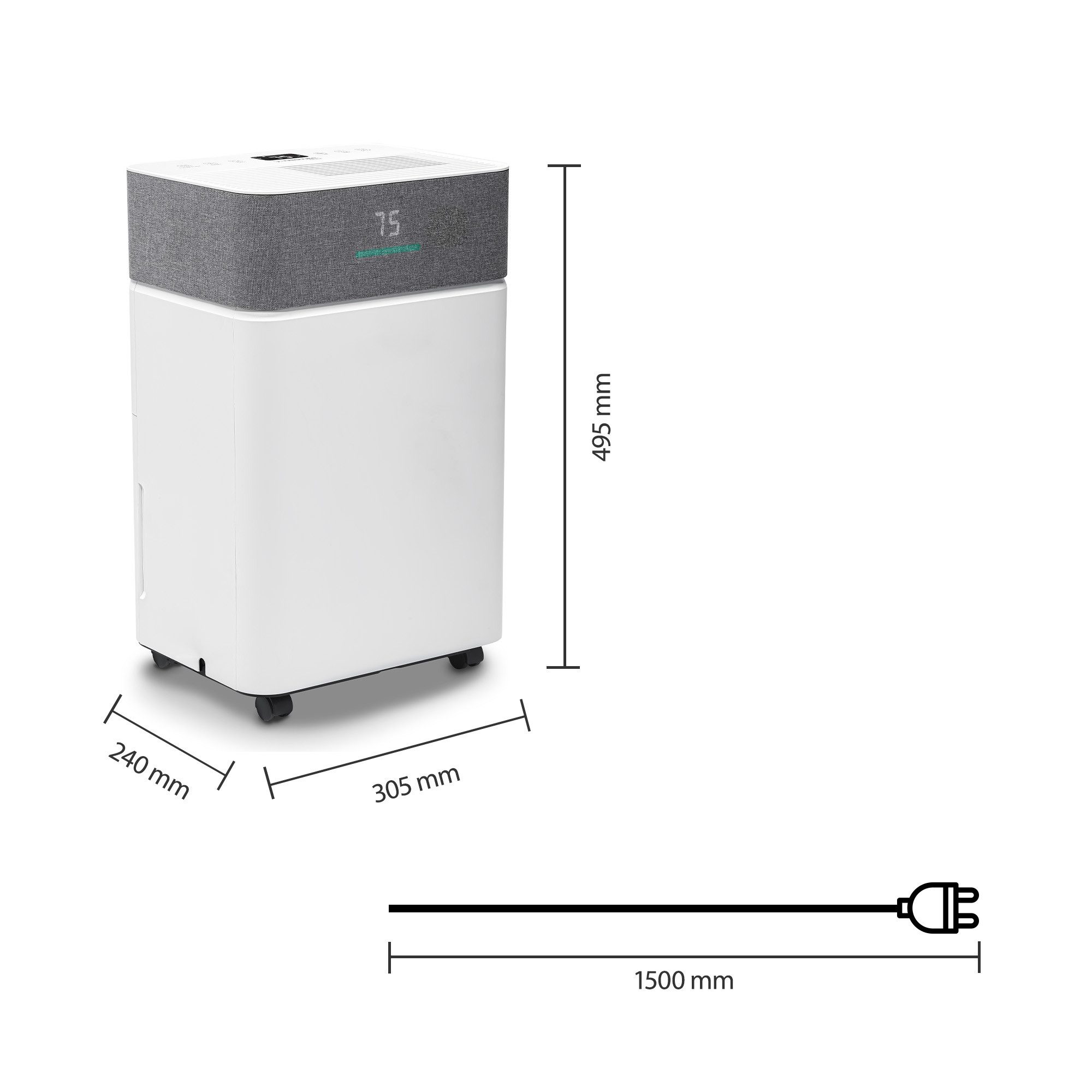 TROTEC Luftentfeuchter Luftentfeuchter TTK 63 E WiFi, Komfortmodus, Wäschetrocknung, Dauerbetrieb, Timer