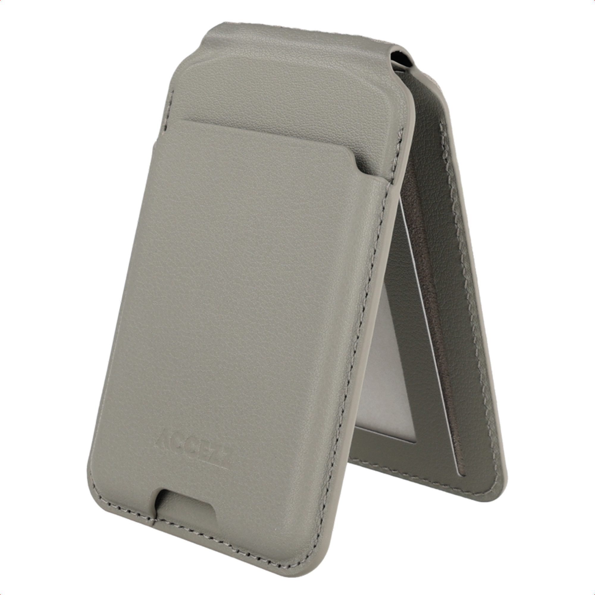 Accezz Kartenetui Accezz Magnetische Leder-Wallet mit Standfunktion - Geeignet für Apple