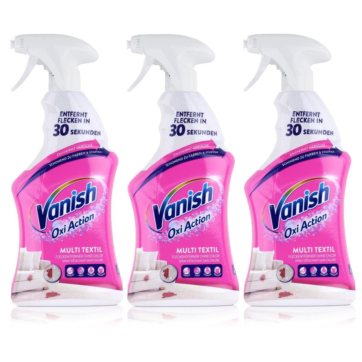VANISH Vanish Oxi Action Multi Textil Fleckentferner 660ml ohne Chlor (3er  Pa Spezialwaschmittel