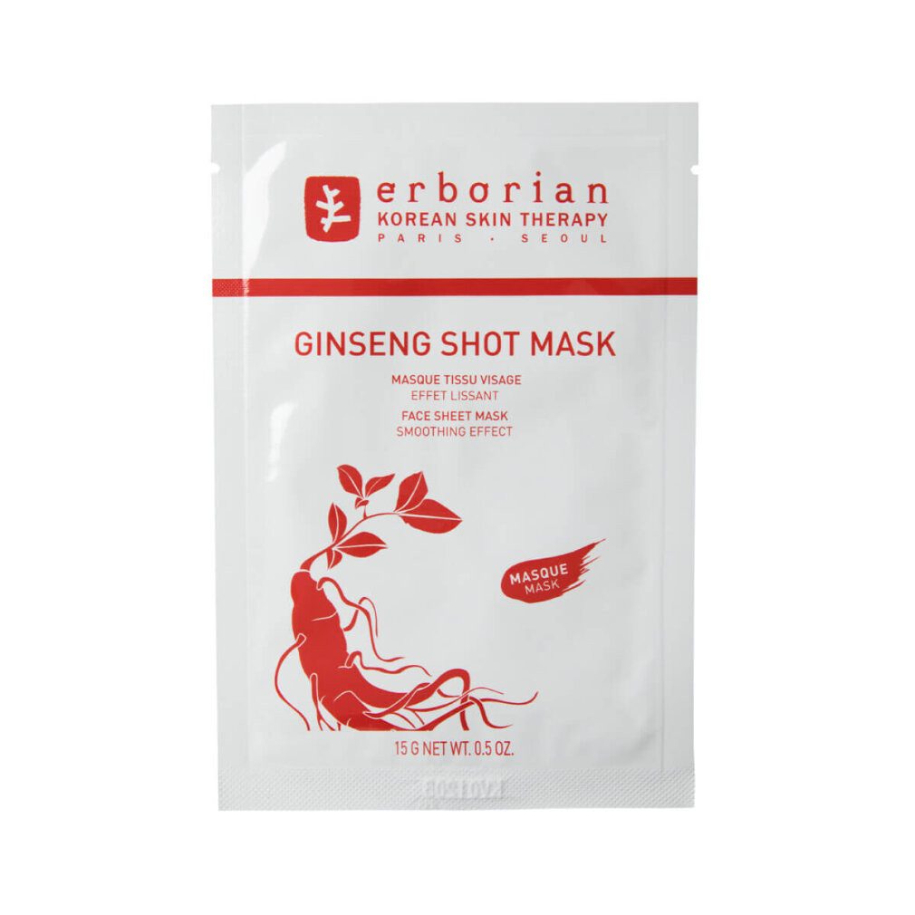 Erborian Gesichtsmaske Beruhigende Gesichtsmaske Ginseng Shot Mask (Face Sheet Mask) 15 g