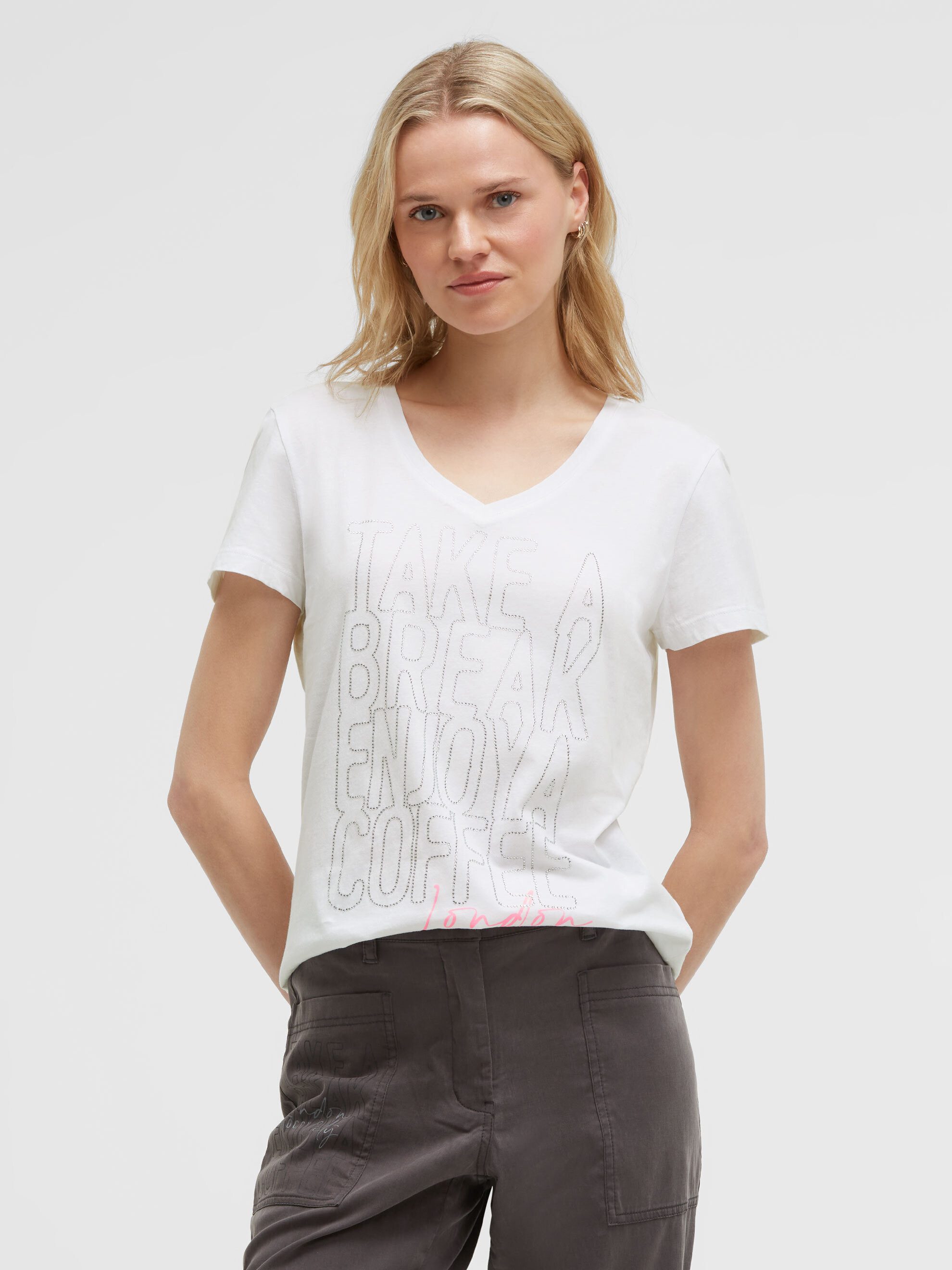 SOCCX V-Shirt aus Baumwolle