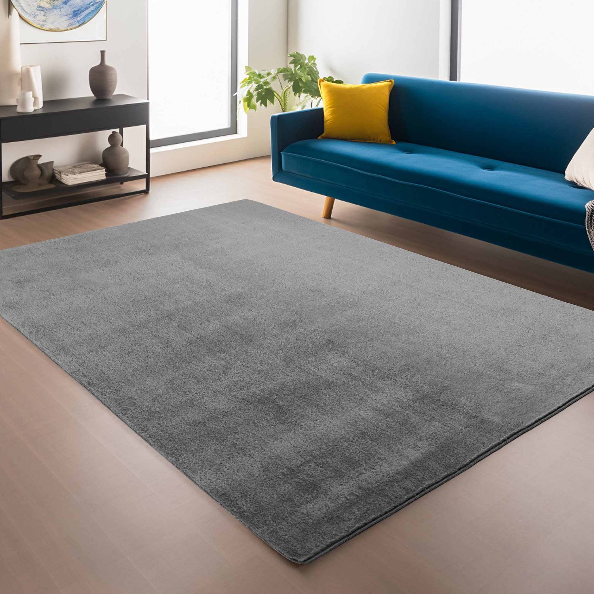 Ayyildiz Teppiche Teppich JOY 1400, auch als Läufer und in Rund erhältlich, rechteckig, Höhe: 11 mm, besonders weich, uni Kurzflor, Wohnzimmer, Kinderzimmer