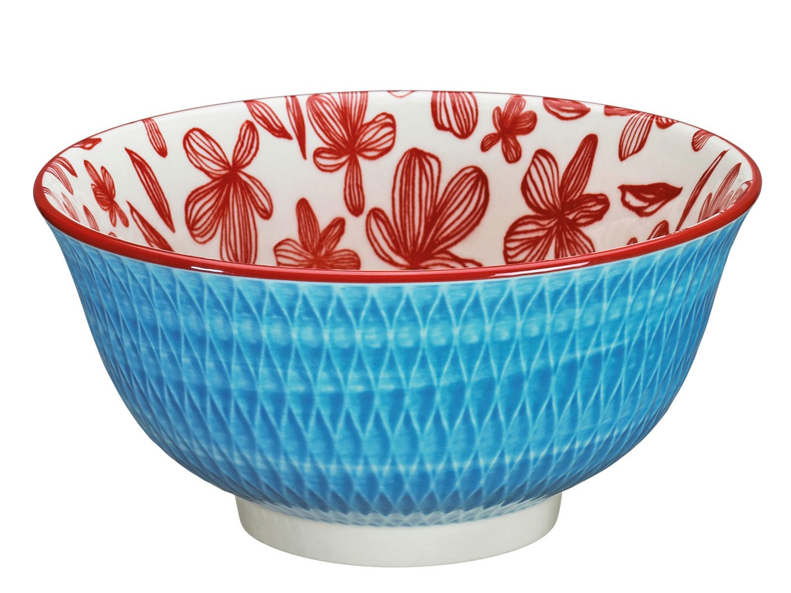 Cilio Schale AMICI Bowl Rauten blau 15,5 cm, Porzellan, (Bowls)