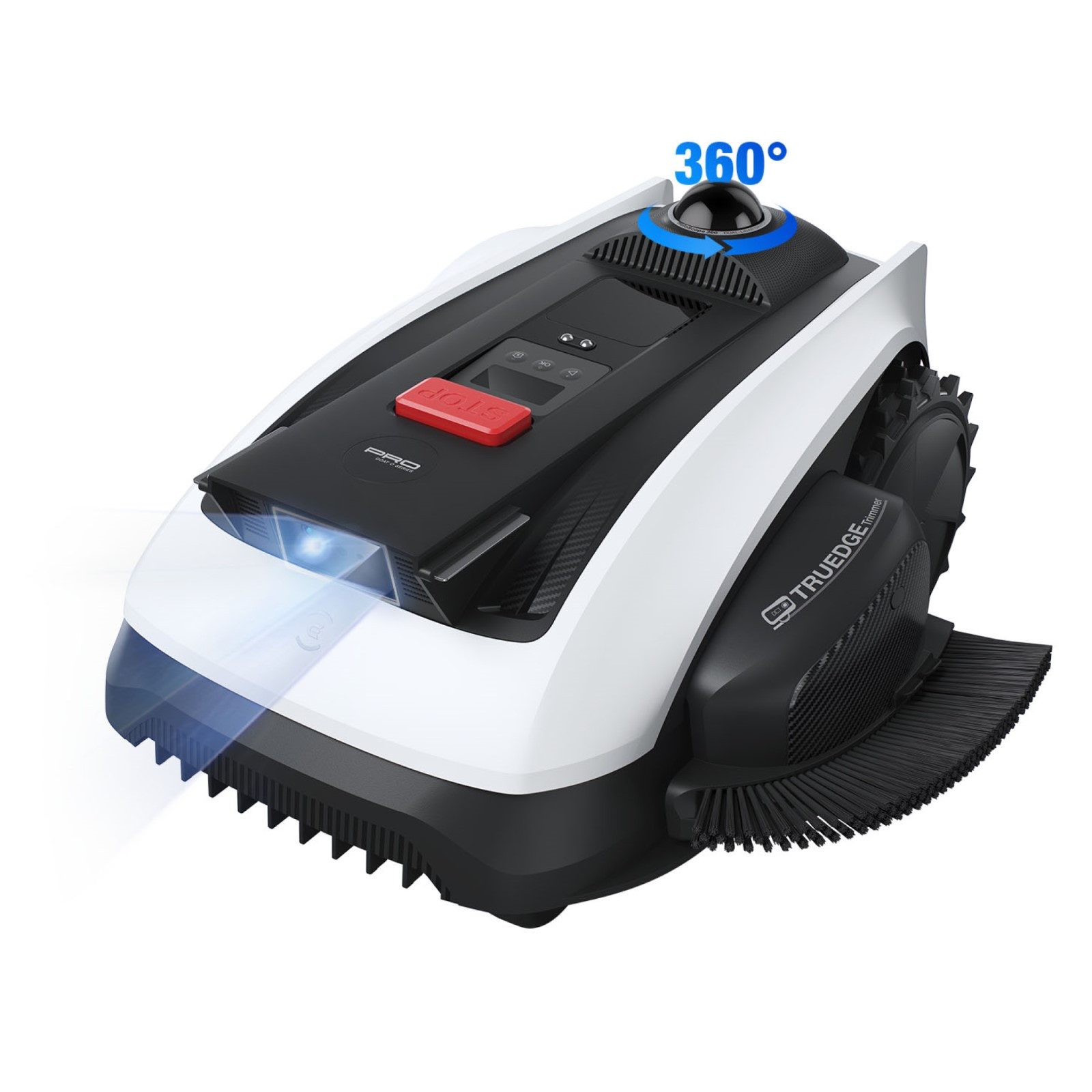 ECOVACS Rasenmähroboter ECOVACS GOAT O1200 LiDAR PRO Care Kit, bis 1200 m² Rasenfläche, (Set, mit Netzteil, Schneidmessern, Objektiv-Abdeckung, Trimmer und Bürste), Inklusive Akku und Ladestation, Appsteuerung