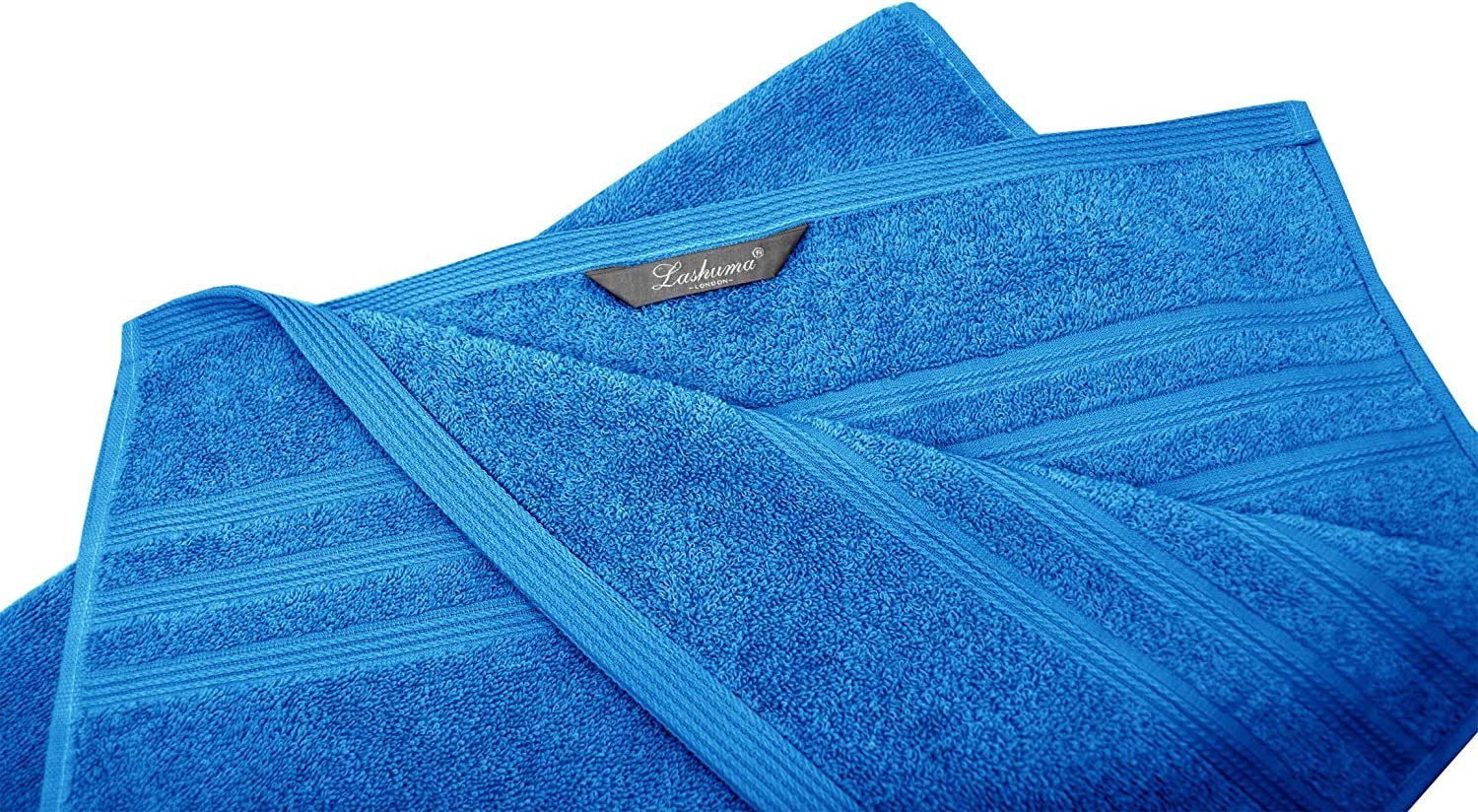 Lashuma Handtuch Set London, Capri Blaue cm Badezimmer Frottee, 50x100 flauschig Handtücher Blau (2-tlg)