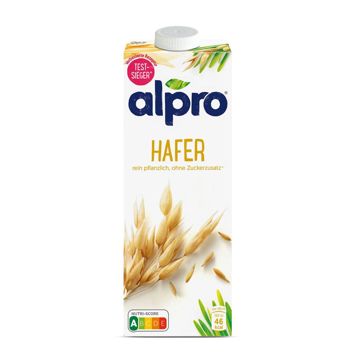 Alpro Milchmischgetränk, Alpro Haferdrink Original rein pflanzlich ohne Zuckerzusatz 1000ml