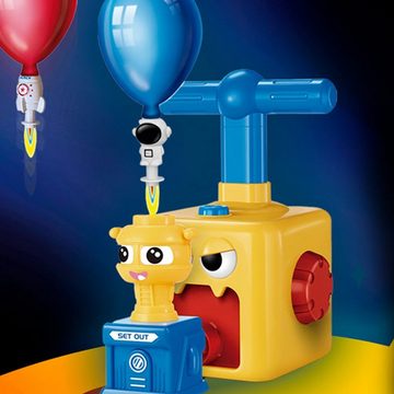 Starlyf Spielzeug-Auto Balloon Racer, (Spar-Set, 22-tlg., 1er oder 2er Pack), mit Luftballon angetriebenes Auto und Rakete + 12 Ballons