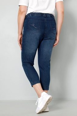 MIAMODA Lederimitathose 7/8-Jeggings Elastikbund