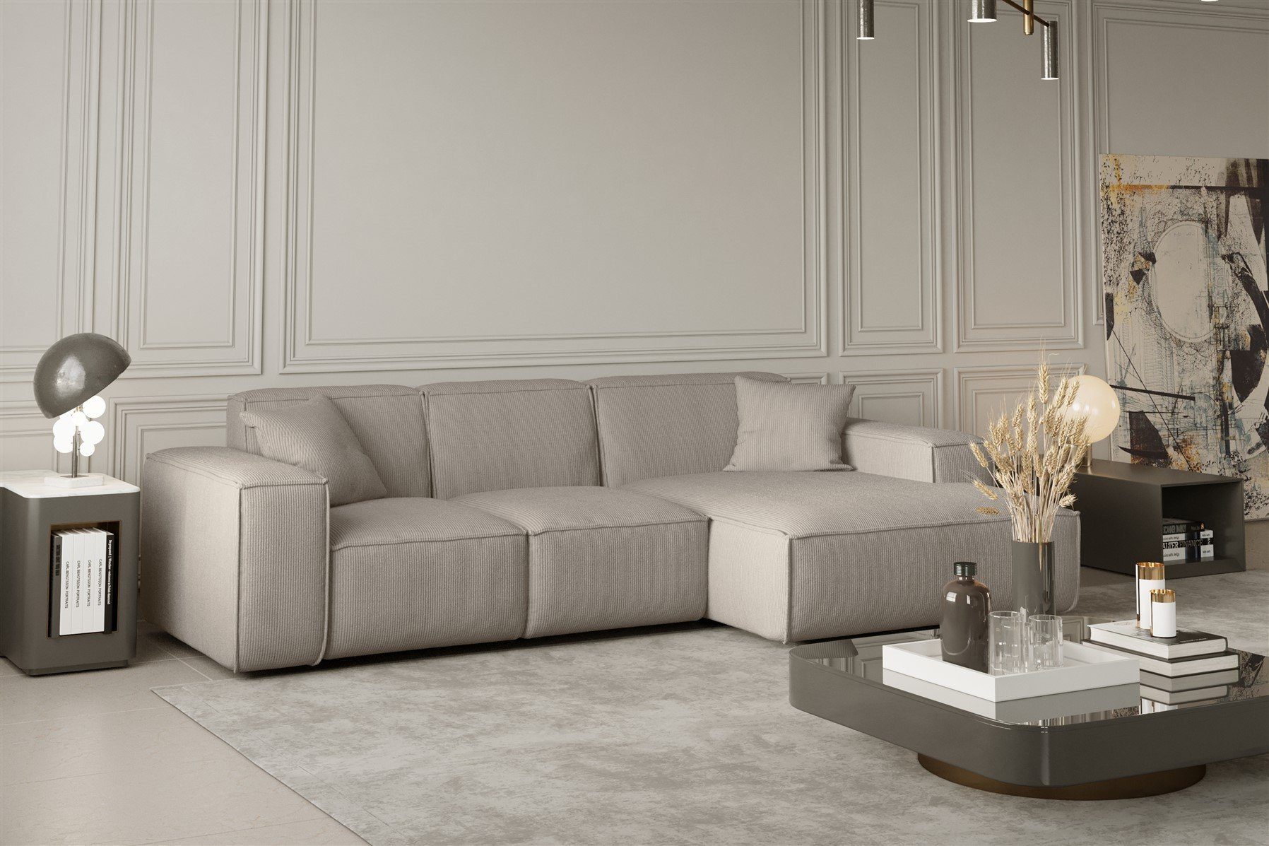 Fun Möbel Ecksofa Designersofa CELES Ottomane günstig online kaufen