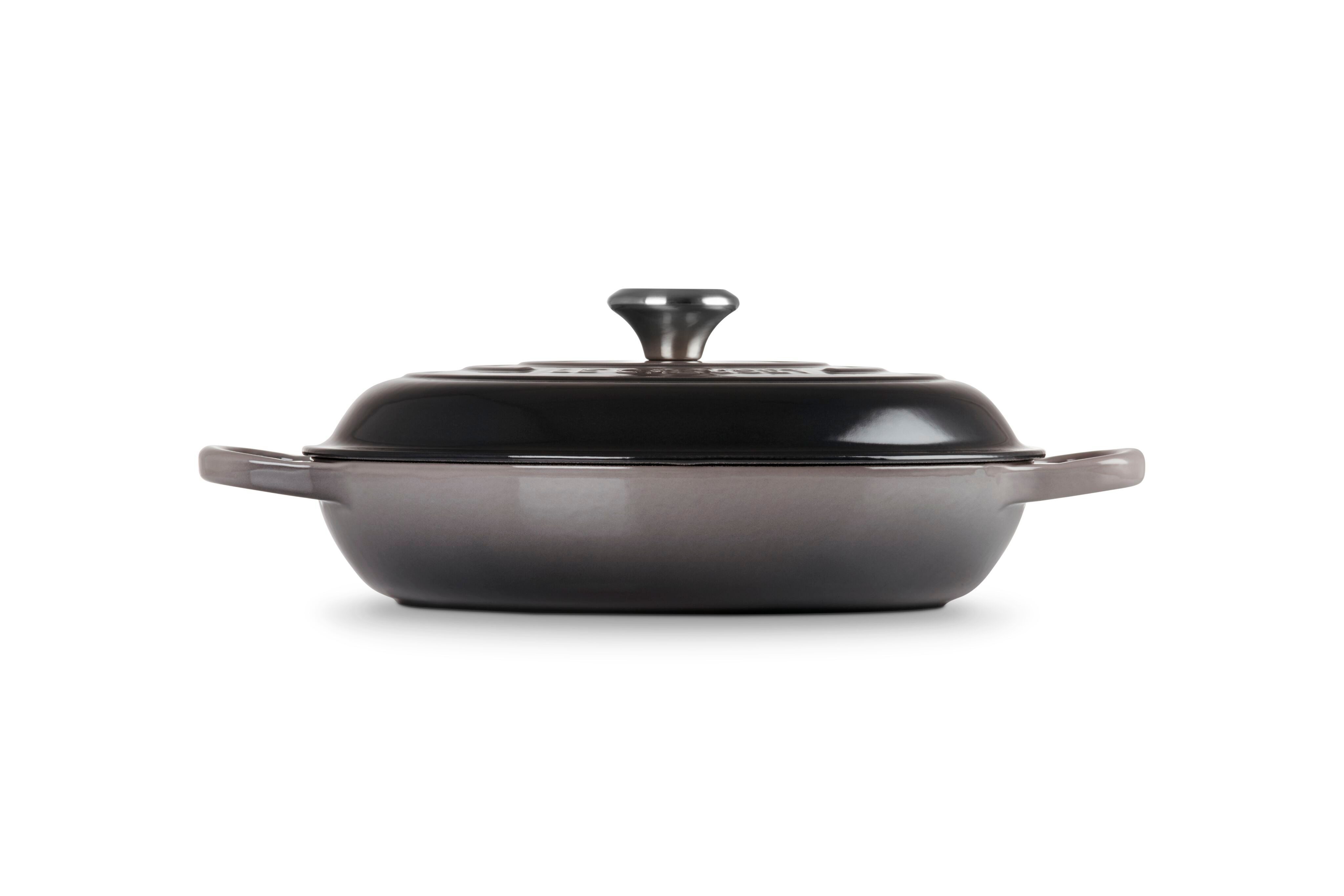 LE CREUSET Bratentopf Gourmet-Profitopf, Gusseisen, Ø 30 cm, 6,7 l, 5,56 kg, Flint, 21180304442430
