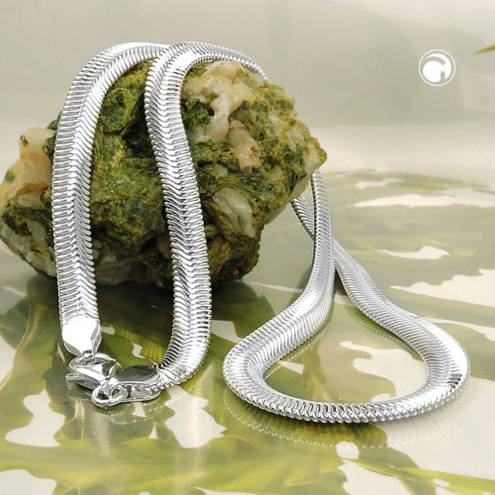 unbespielt Silberkette Schlangenkette 6 x 2 mm glänzend 925 Silber 43 cm, Silberschmuck für Damen und Herren – Bild 2 von 2