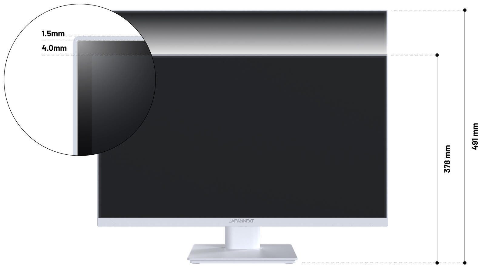 JAPANNEXT Gaming-LED-Monitor (1920 x 1080, 0,5 ms Reaktionszeit, 120 Hz, ELED)