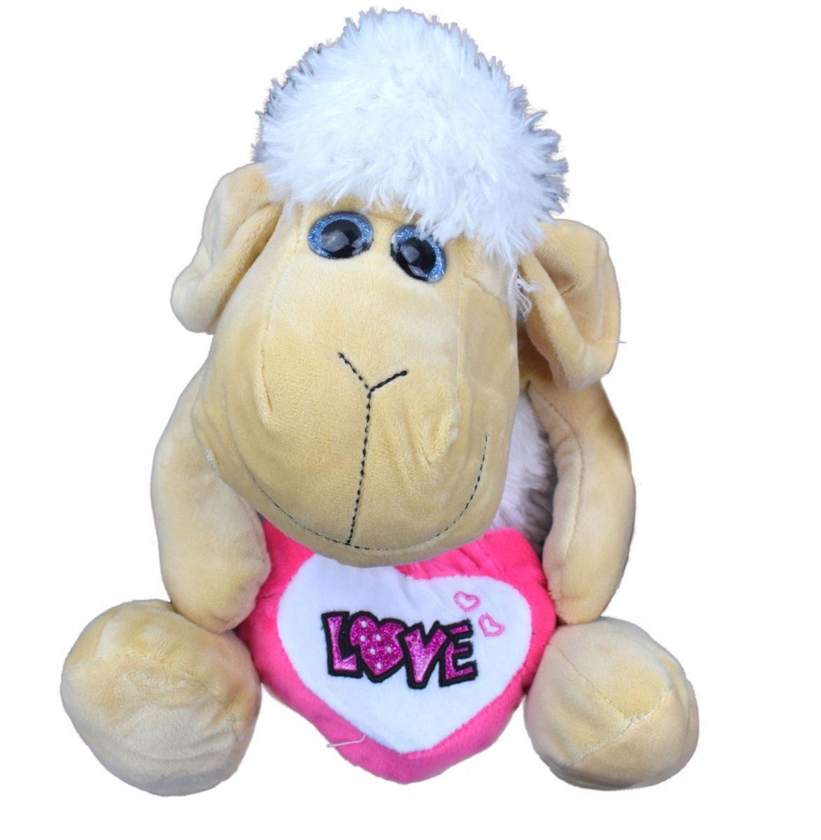 Kuscheltier Schaf mit Herz und Schriftzug "Love" Plüschfigur ca. 42 cm Kuscheltier