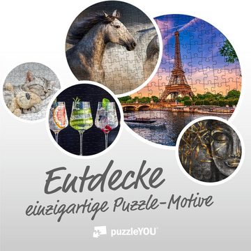 puzzleYOU Puzzle Rothirsch in der Morgensonne, 48 Puzzleteile, puzzleYOU-Kollektionen Natur, Tiere, Hirsche, Schwierig, 500 Teile