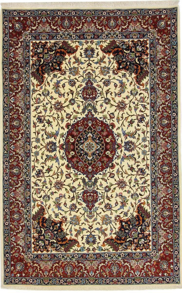 Orientteppich Eilam Seidenkette Nain 8 rechteckig, Handgeknüpfter mm Trading, Höhe: Orientteppich, 141x217