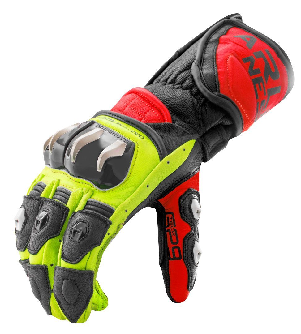 Ness Motorradhandschuhe Red/Black/Yellow Motorradhandschuhe Arlen Sugello