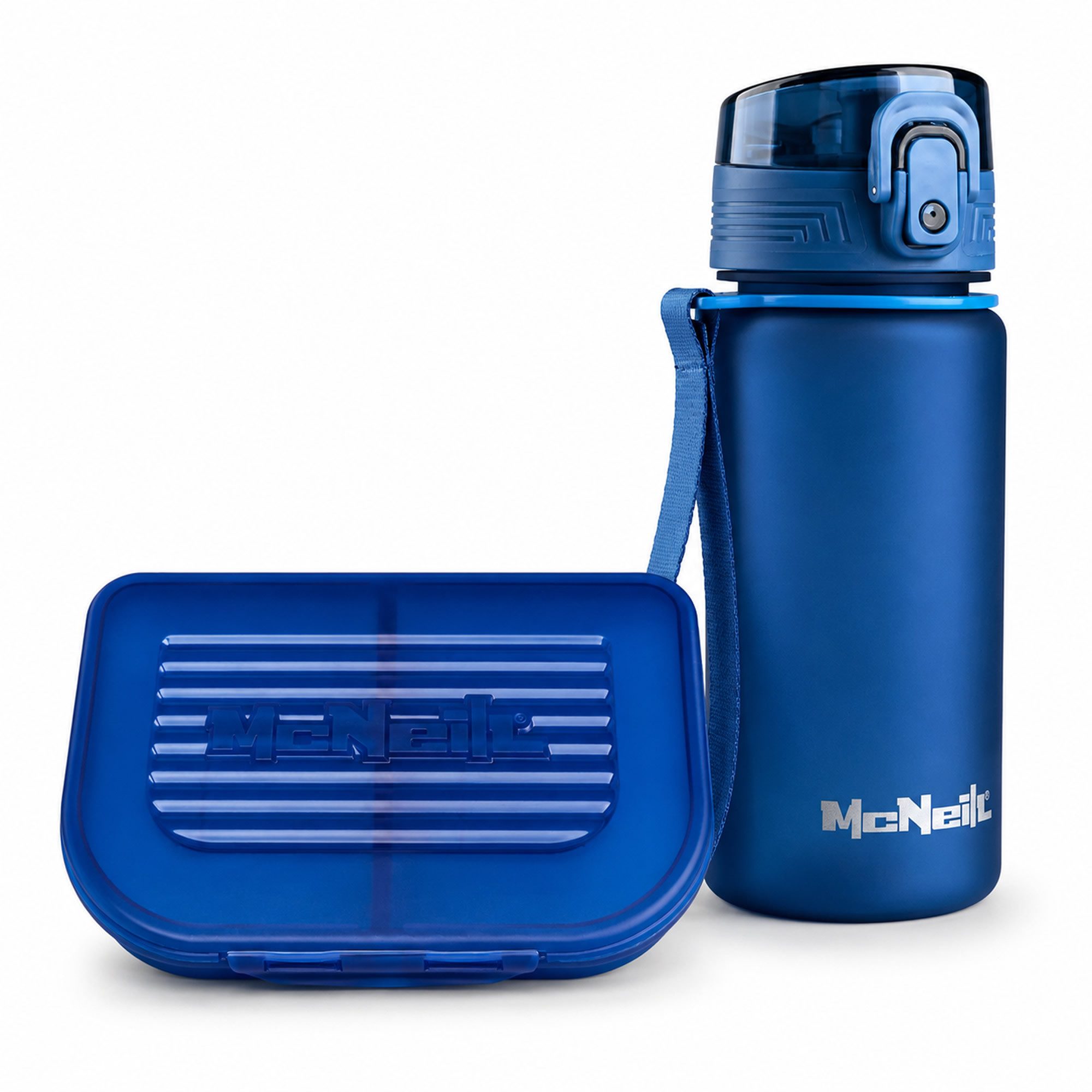 McNeill Lunchbox McNeill Lunch Set Brotdose mit Trennwand & Trinkflasche 400 ml, (Spar-Set, Trinkflasche ca. 400 ml und Brotdose mit Trennwand), Brotzeitdose & Trinkflasche