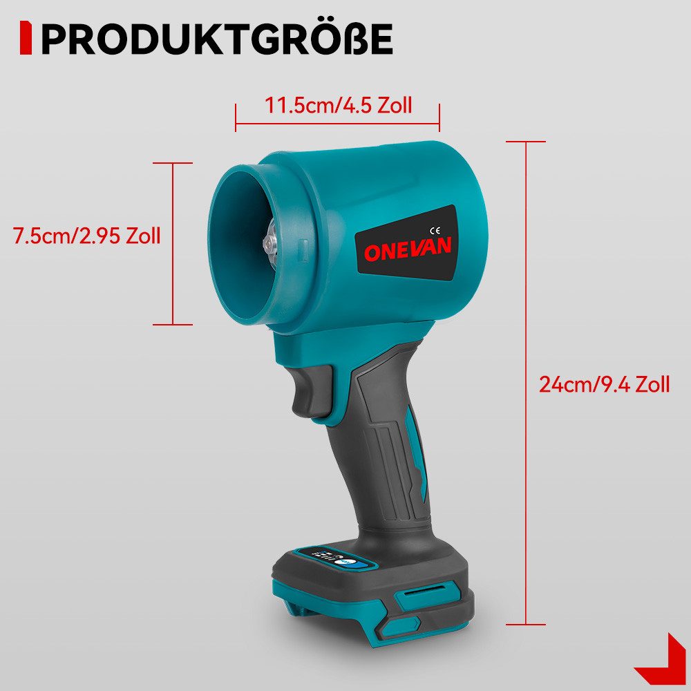 ONEVAN Akku-Gebläse Turbo Laubbläser Akku – günstig online kaufen