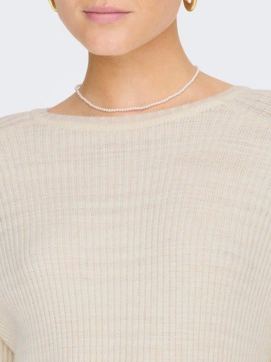 ONLY Strickkleid KATIA Whitecap EX Detail:W. Gray DRESS MELANGE ONLFIA L/S KNT