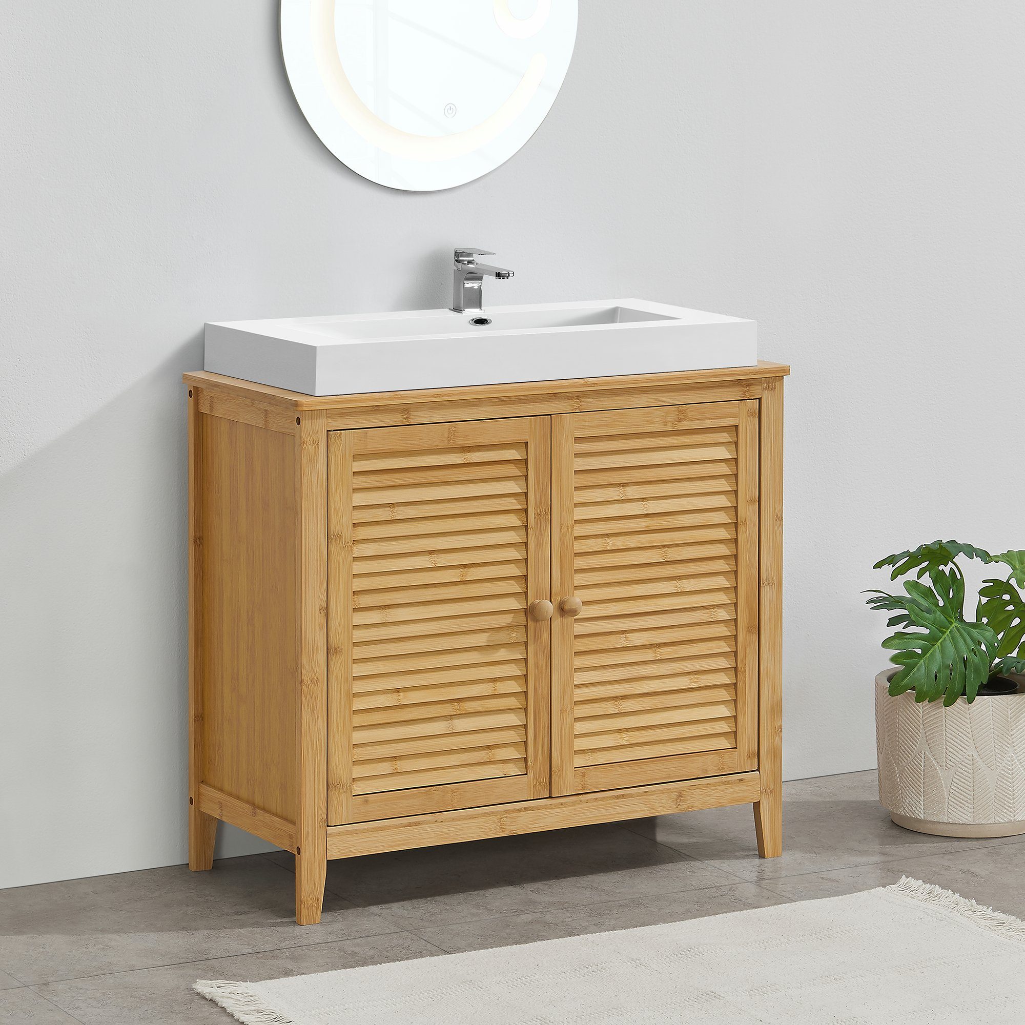 en.casa Waschbeckenunterschrank Värmdö Badezimmerschrank 60x67x30 aus günstig online kaufen