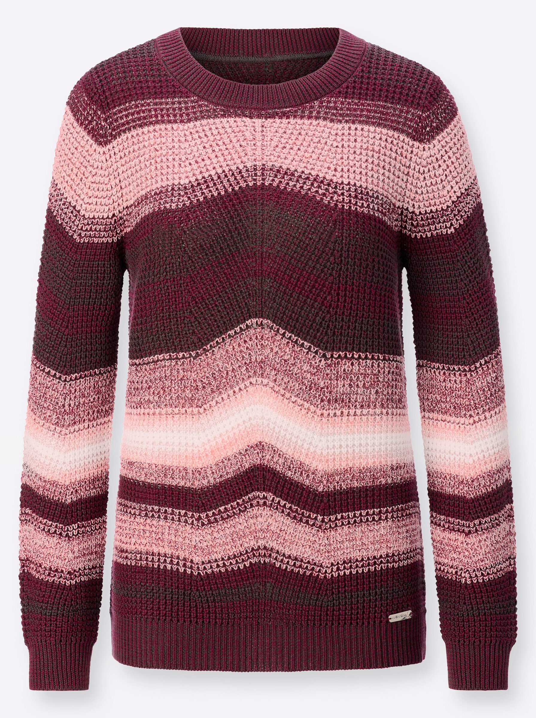 Strickpullover Pullover Langarm Rippoptik