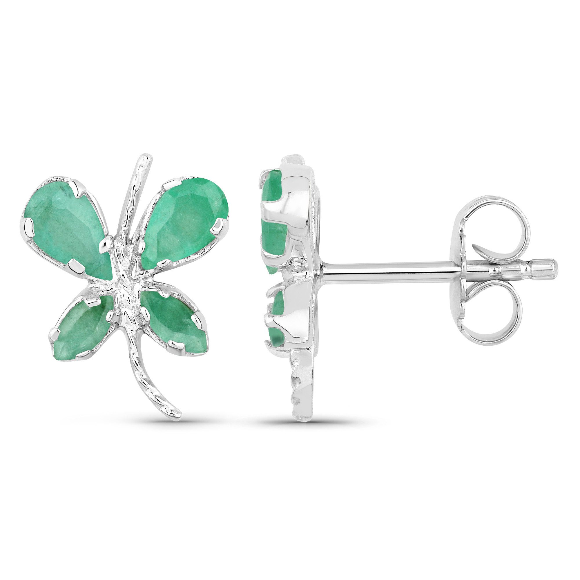 Vira Jewels Paar Ohrstecker Silber 925 rhodiniert Schmetterling-Motiv mit e günstig online kaufen