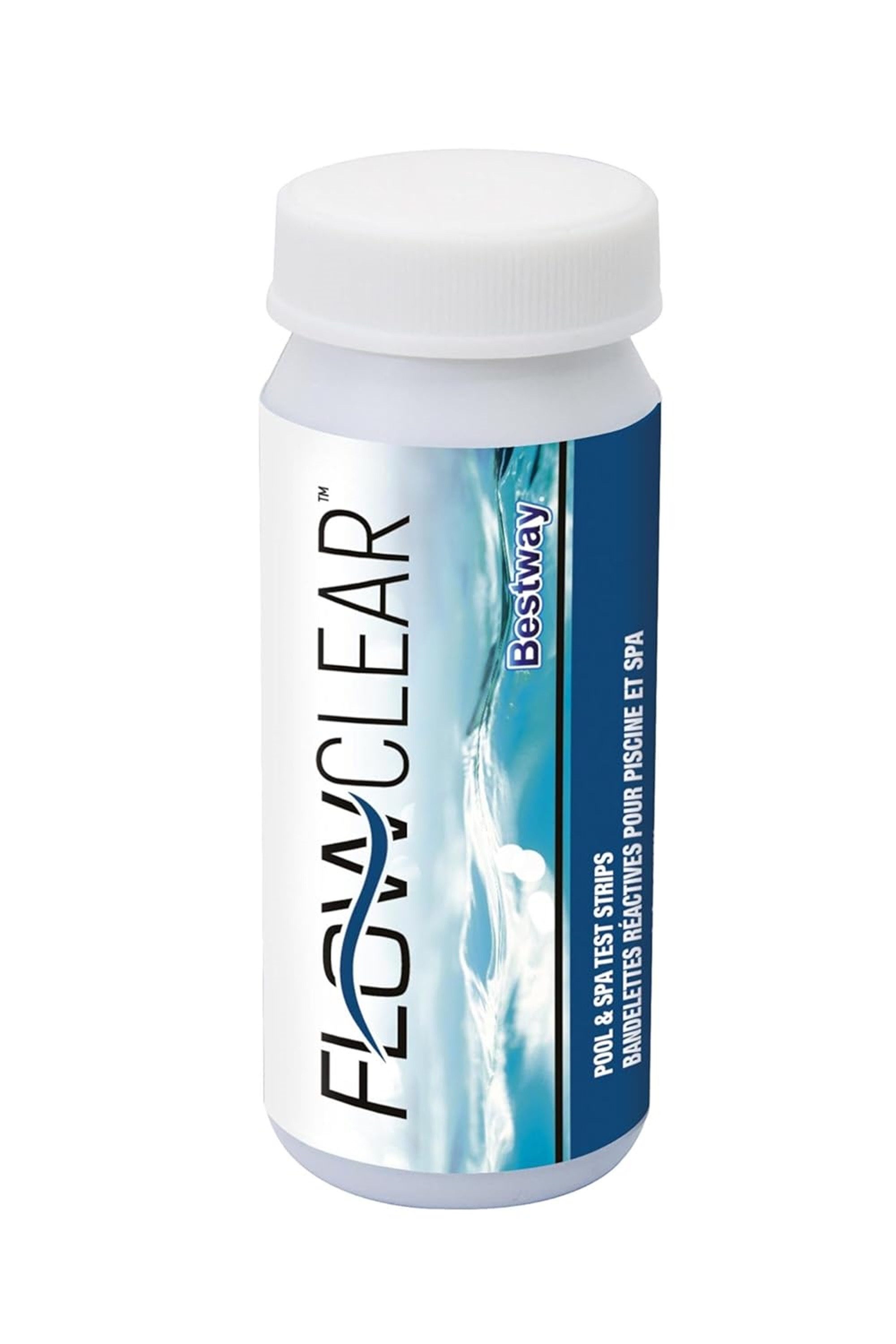 Bestway Pool-Wassertest Bestway Flowclear 3-in-1 Teststreifen, 50 Stück für Poolwasseranalyse, Überprüfung des Chemiegehalts