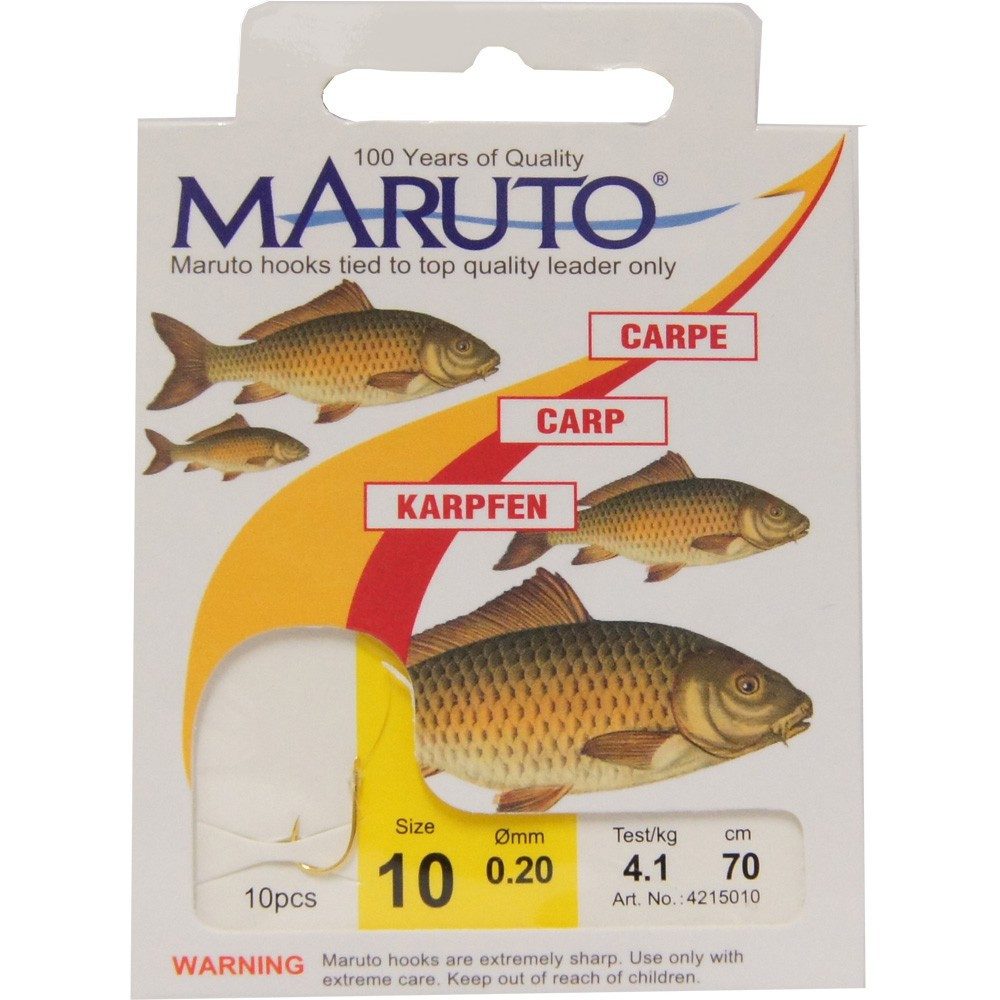 Karpfenhaken Maruto Karpfenhaken gebunden goldfarben 70cm