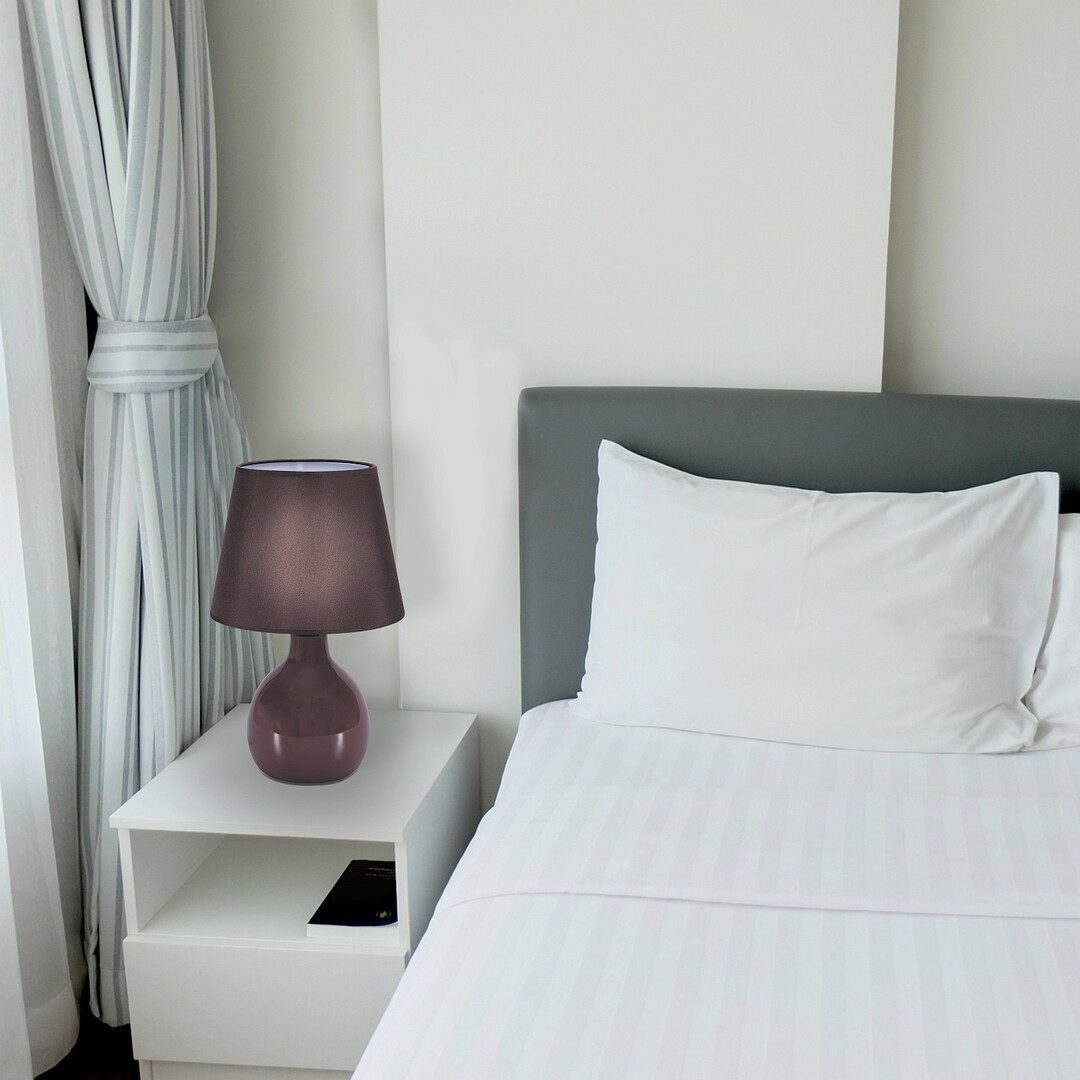 Rabalux LED Leselampe "Ingrid" Keramik, braun, rund, E14, IP20, ø170mm